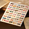 50Pairs Alloy Colorful Rhinestone Stud Earring Sets, Mixed Shapes, Platinum & Golden, 150x110mm
