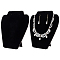 Cardboard & Flannel Display Stands, Necklaces Jewelry Organizer Holder, Black, 21x19x0.4~1.05cm