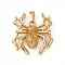 PVD Vacuum Plating 304 Stainless Steel Pendants, Spider Charms, Golden, 40.5x35x7mm, Hole: 4.5x8mm
