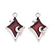 Alloy Pendants, with Enamel, Star, 24x15mm, Hole: 2mm