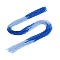 Transparent Glass Beads Strands, Segmented Multi-color Beads, Round, Faceted, Royal Blue, 2~2.3x1.8~2mm, Hole: 0.5~0.6mm, about 195~210pcs/strand, 14.57~14.96 inch(37~38cm)