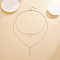 S925 Silver Geometric Double Layer Necklace, Elegant and Stylish Circle Design