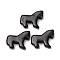Synthetic Turquoise Dyed Horse Beads, Black, 18x21.5x5mm, Hole: 1.2mm