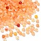 Transparent Acrylic Beads, Flat Round, Dark Orange, 7x4mm, Hole: 1.8mm, about 3300~3448pcs/500g