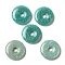 Natural Amazonite Pendants, Donut/Pi Disc Charms, 30~31x5.5~6.5mm, Hole: 6mm