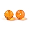 Glass K9 Glass, Imitation Austrian Crystal Beads, Faceted(128 Facets), Round, Dark Orange, 12mm, Hole: 1.4~2mm