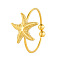 Ocean Theme Alloy and 201 Stainless Steel Cuff Toe Rings, Golden, Starfish, Inner Diameter: 25mm
