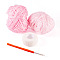 2 Skeins Polyester Yarn, with 1 Roll Non Woven Fabric Bandage and 1Pc TRP Crochet Hooks, Mixed Color, 2mm
