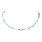 Glass Beads with Pearl Necklaces, Sky Blue, 18.07 inch(45.9cm)
