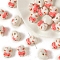 Handmade Porcelain Beads, Animals, Hot Pink, Cat Shape, 18x13mm