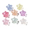 Luminous Transparent Acrylic Beads, with Glitter Powder, Glow in the Dark, Mixed Color, Star, 18x19x12.5mm, Hole: 2mm, about 238pcs/500g