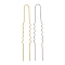 Brass Hair Fork Findings, Long-Lasting Plated, Rack Plating, Golden, 75.5x11.5x1mm