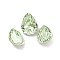 Glass Rhinestone Cabochons, Pointed Back & Back Plated, Faceted, Teardrop, Light Rosaline AB, 8x6x4mm