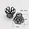 Iron Bead Caps, Gunmetal, 8x6mm, Hole: 1.5mm