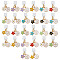 26Pcs Plastic Mobile Dustproof Plugs, with Alloy Enamel Pendants, Mixed Color, 30mm, 26pcs/set