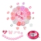 DIY Round & Flower & Heart Acrylic & ABS Plastic Imitation Pearl Beads Bracelets Making Kits, Mixed Color, 6~17.5x0.8~29x0.8~8.5mm, Hole: 1~2mm