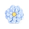 Opaque Resin Cabochons, Daisy, Sky Blue, 26.5x27.5x8mm