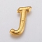 Alloy Cabochons, Letter, Golden, Letter.J, J: 9.5x4x1mm