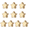 10Pcs 925 Sterling Silver Beads, Star, with S925 Stamp, Nickel Free, Real 18K Gold Plated, 4x4.2x2.2mm, Hole: 0.8mm