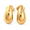 Ion Plating(IP) 304 Stainless Steel Stud Earrings, Teardrop, Real 14K Gold Plated, 14x7mm