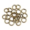 Brass Open Jump Rings, Round, Antique Golden, 6x0.9mm, Inner Diameter: 4mm, about 7142pcs/500g, 19 Gauge
