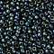 TOHO Round Seed Beads, Japanese Seed Beads, (84F) Frost Metallic Iris Green/Brown, 8/0, 3mm, Hole: 1mm, about 222pcs/10g