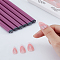 6Pcs 6 Styles PP Plastic Nail Art Seal Stamps Pen Sets, Nail Printing Template Tool, Old Rose, 10.4x1cm, 1pc/style