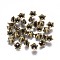 Tibetan Style Alloy Bead Caps, Cadmium Free & Nickel Free & Lead Free, Flower, Antique Bronze, 8.5x5mm, Hole: 1mm