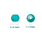 Transparent Frosted Glass Beads, Round, Mixed Color, 4~4.5x4mm, Hole: 1mm, about 100pcs/bag