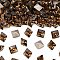 Preciosa® MAXIMA Crystal Fancy Stones, Czech Crystal, 435 23 615 Square, Dura Foiling, 10220 Smoked Topaz, 6x6mm