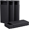 Kraft Paper Folding Box, Drawer Box, Rectangle, Black, 16.3x24cm, Finished Product: 22x10x4cm