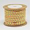 Braided Nylon Cord, Macrame Woven Rope, for Jewelry Making String Knitting Craft, Colorful, 2mm, about 20yards/roll