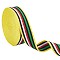 Polyester Braid Ribbon, Flat, Stripe Pattern, Garment Accessories, Colorful, 1-1/2 inch(38x1mm), about 10 yards/bundle