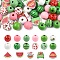 Wood Beads, Mixed Shapes, Mixed Color, 12.5~19x15.5~22x6~15mm, Hole: 2~4mm, 100pcs/set