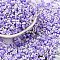 Two Tone Baking Paint Glass Seed Beads, Round Hole, Peanut, Medium Purple, 4.5x2.5x2.5mm, Hole: 1mm, about 4500pcs/pound