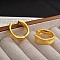 Brass Hoop Earrings for Women, Real 22K Gold Plated, 20x21x6mm