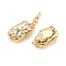 Nuggets Brass Micro Pave Clear Cubic Zirconia Box Clasps, Long-Lasting Plated, Rack Plating, Lead Free & Cadmium Free, 1-Strand, 2-Hole, Real 18K Gold Plated, 16.5x9.5x7.5mm, Hole: 1.2mm