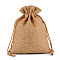 Linenette Drawstring Bags, Rectangle, Peru, 14x10cm