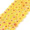 Handmade Millefiori Glass Bead Strands, Flower, Yellow, 4~7.2x2.6mm, Hole: 1mm, about 60~69pcs/Strand, 16 inch(40cm)