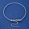 Brass Slider Adjustable Bracelet Making, with Box Chains, 925 Sterling Silver Plated, Inner Diameter: 2-3/8~3-1/8 inch(6~8cm)