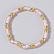 Glass Seed Beads Finger Rings for Women, Pink