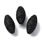 Cinnabar Beads, Carved Lacquerware, Oval, Black, 24x11.5x13mm, Hole: 2mm