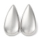 304 Stainless Steel Teardrop Stud Earrings, Stainless Steel Color, 32.5x15.5mm