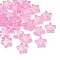 30Pcs Electroplate Transparent Acrylic Beads, Star, AB Color, Pink, 10x4mm, Hole: 1.5mm