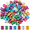 350Pcs 7 Colors Aluminum Dreadlocks Beads Hair Decoration, Hair Coil Cuffs, Mixed Color, 9x8mm, Hole: 7mm, 50pcs/color