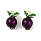 3D Alloy Pendants, Fruit Vegetable Charms, Blueberry, 19x12x10mm, Hole: 1.6mm