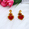 Acrylic Stud Earrings, for Women, Heart, 45mm