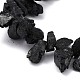 Grobe rohe natürliche schwarze Steinperlenstränge G-C069-03-3