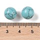Синтетические бирюзовые сферические бусины без отверстий G-K353-04A-12-3