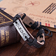 Bracelets réglables en cuir unisexes occasionnels BJEW-BB15534-7